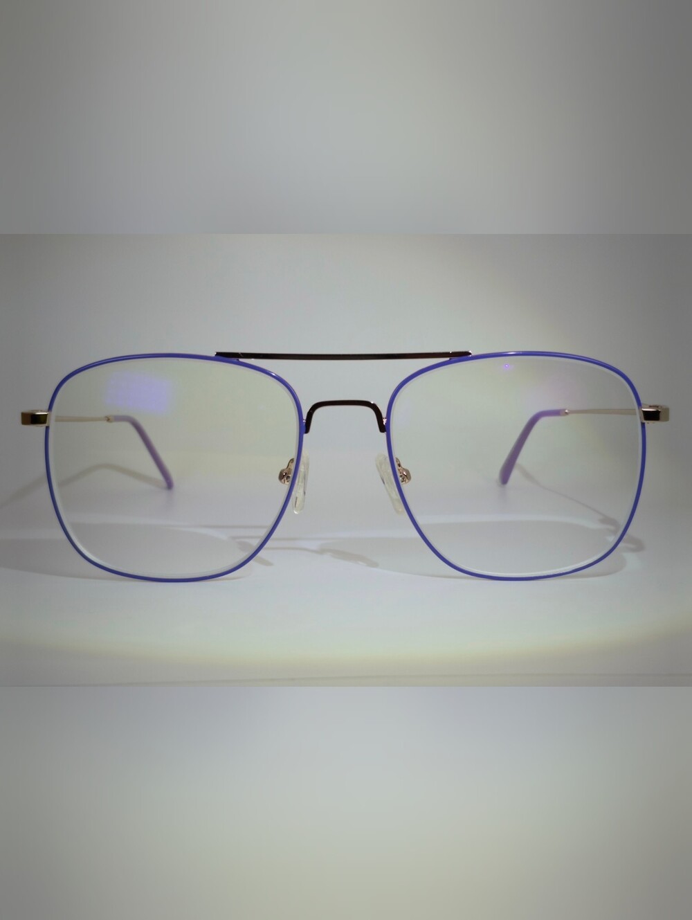Perry. Square Aviator Lavender Purple And Gold Eyewear.